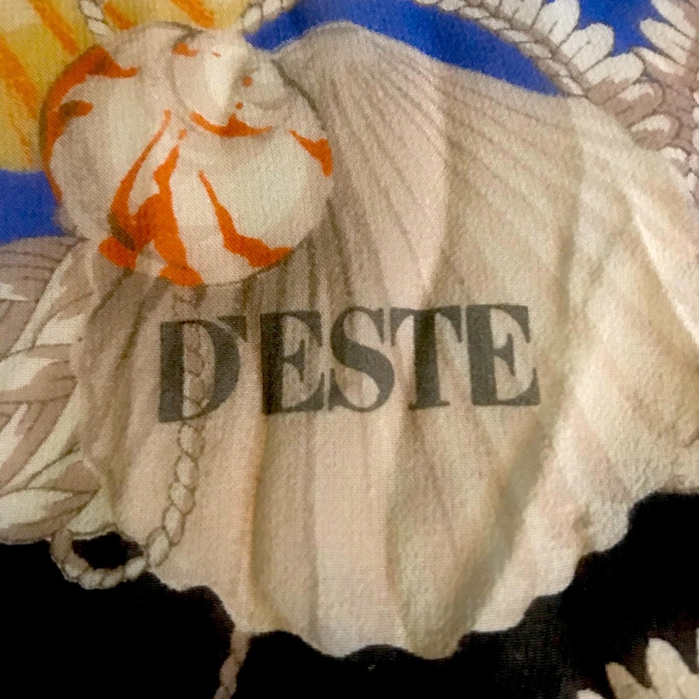 Handmade dʻeste Italian 100% silk scarf